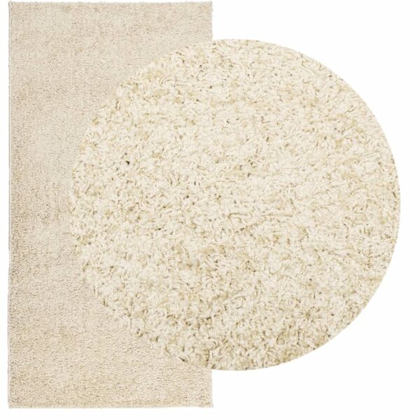 Tapete shaggy de pelo alto PAMPLONA 100x200 cm dourado - Image 2