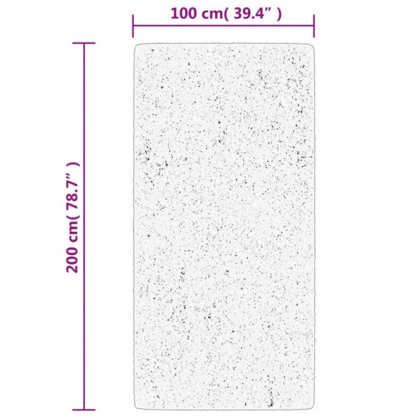 Tapete shaggy de pelo alto PAMPLONA 100x200 cm dourado - Image 9