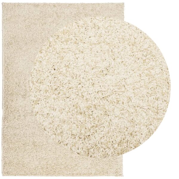 Tapete shaggy de pelo alto PAMPLONA 120x170 cm dourado - Image 2