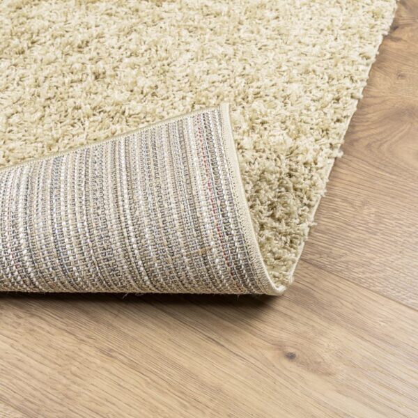 Tapete shaggy de pelo alto PAMPLONA 160x160 cm dourado - Image 4
