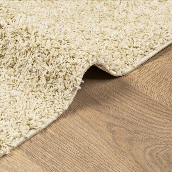 Tapete shaggy de pelo alto PAMPLONA 160x160 cm dourado - Image 5
