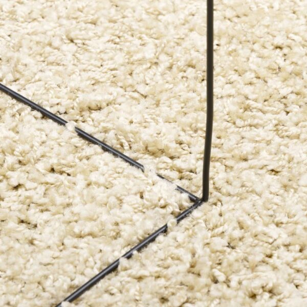Tapete shaggy de pelo alto PAMPLONA 160x160 cm dourado - Image 7