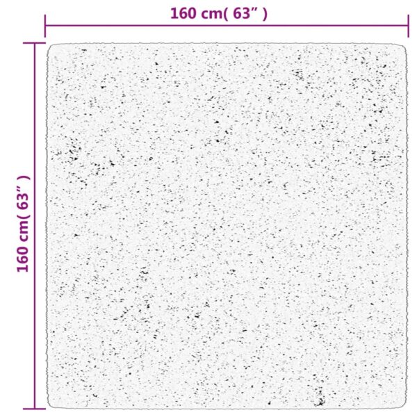 Tapete shaggy de pelo alto PAMPLONA 160x160 cm dourado - Image 9