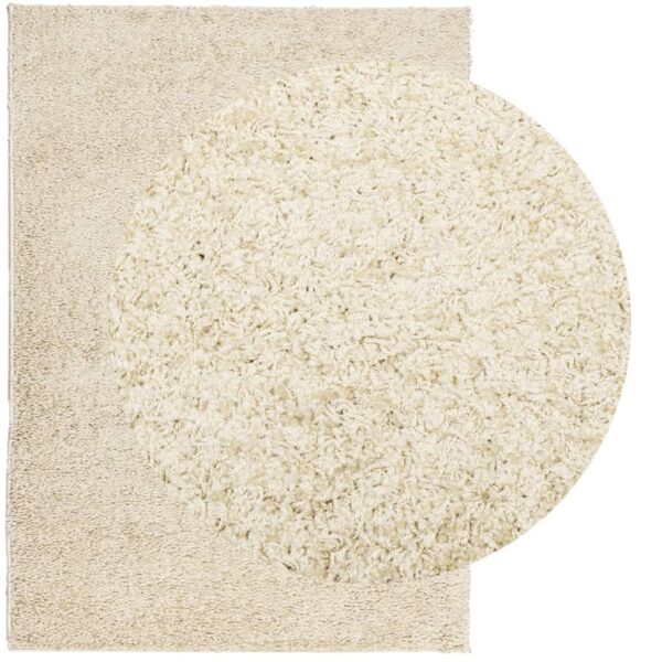 Tapete shaggy de pelo alto PAMPLONA 200x280 cm dourado - Image 2