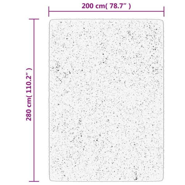 Tapete shaggy de pelo alto PAMPLONA 200x280 cm dourado - Image 9