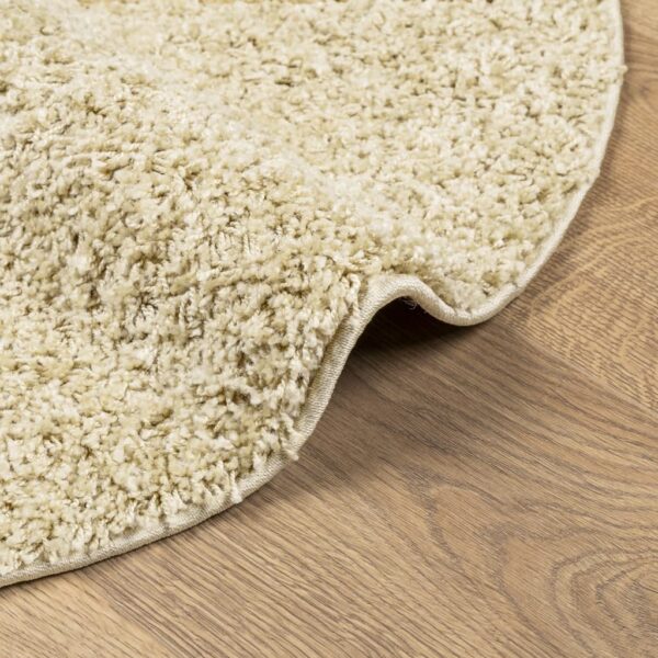 Tapete shaggy de pelo alto PAMPLONA Ø 120 cm dourado - Image 5