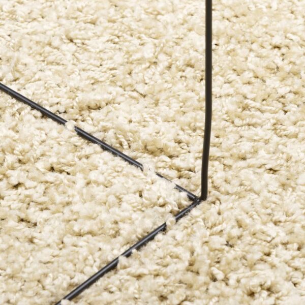 Tapete shaggy de pelo alto PAMPLONA Ø 120 cm dourado - Image 7