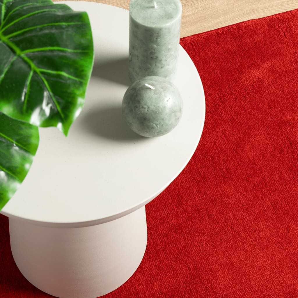 Tapete de pelo curto OVIEDO 140x200 cm vermelho - Image 6