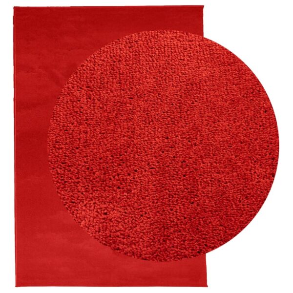 Tapete de pelo curto OVIEDO 200x280 cm vermelho - Image 2