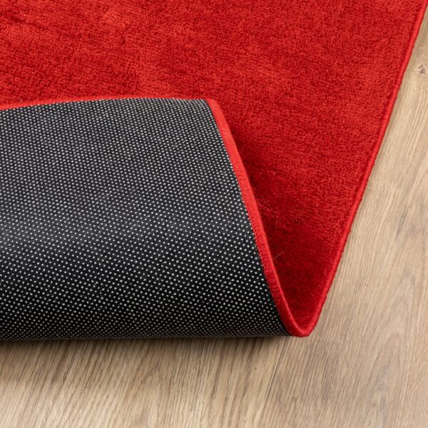 Tapete de pelo curto OVIEDO 200x280 cm vermelho - Image 4