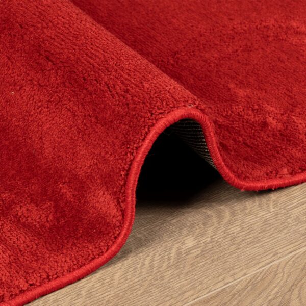 Tapete de pelo curto OVIEDO 200x280 cm vermelho - Image 5
