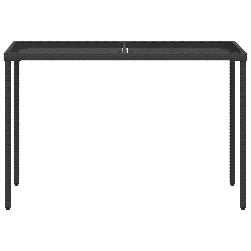 5 pcs conjunto de jantar p/ jardim c/ almofadões vime PE preto - Image 8