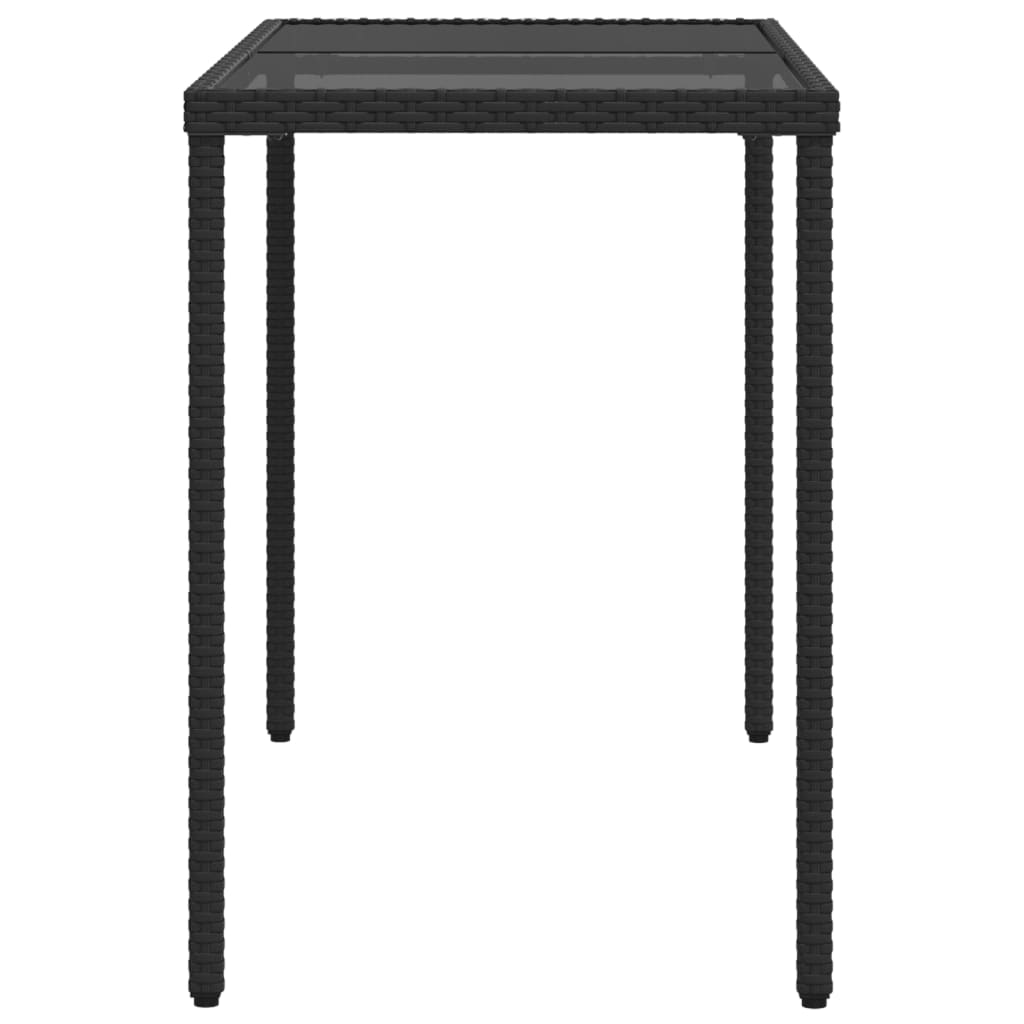 5 pcs conjunto de jantar p/ jardim c/ almofadões vime PE preto - Image 9