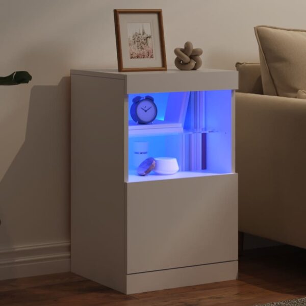 Aparador com luzes LED 41x37x67 cm branco - Image 3