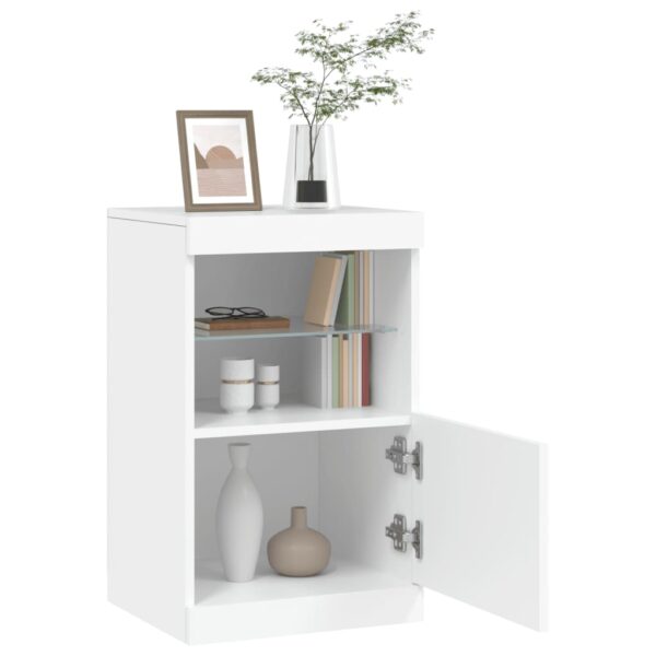 Aparador com luzes LED 41x37x67 cm branco - Image 4