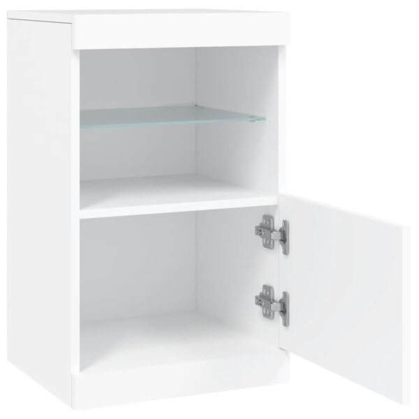 Aparador com luzes LED 41x37x67 cm branco - Image 6