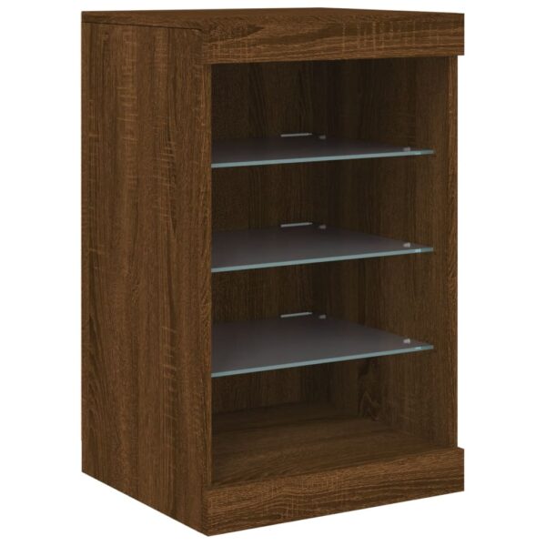 Aparador com luzes LED 41x37x67 cm carvalho castanho - Image 2