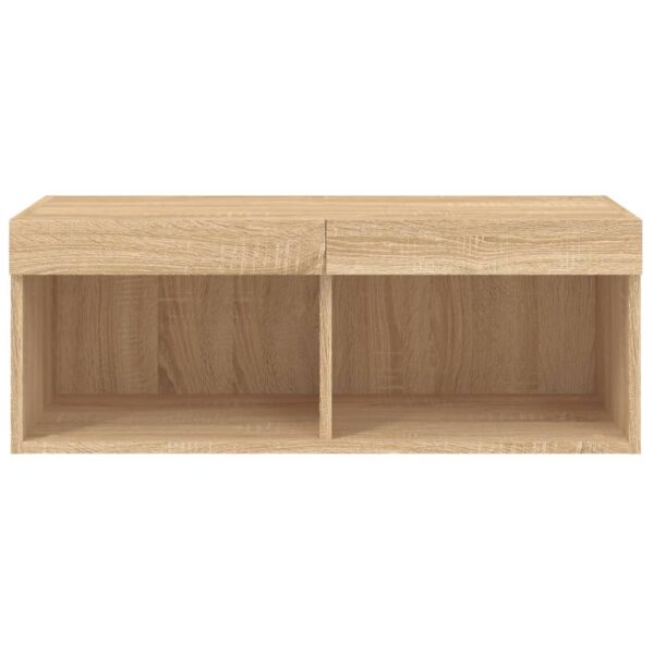 Móvel de TV com luzes LED 80x30x30 cm carvalho sonoma - Image 7
