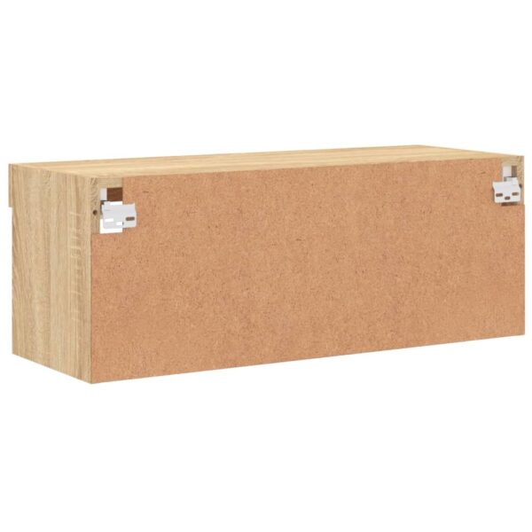 Móvel de TV com luzes LED 80x30x30 cm carvalho sonoma - Image 9
