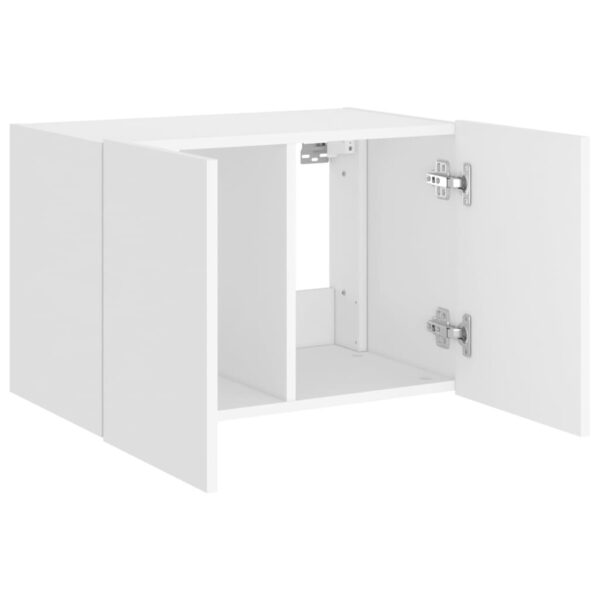 Móvel de parede para TV com luzes LED 60x35x41 cm branco - Image 7