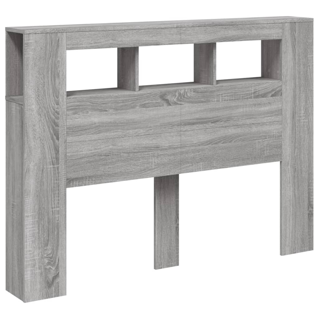 Cabeceira c/ LEDs 140x18,5x103,5 cm sonoma cinzento - Image 4