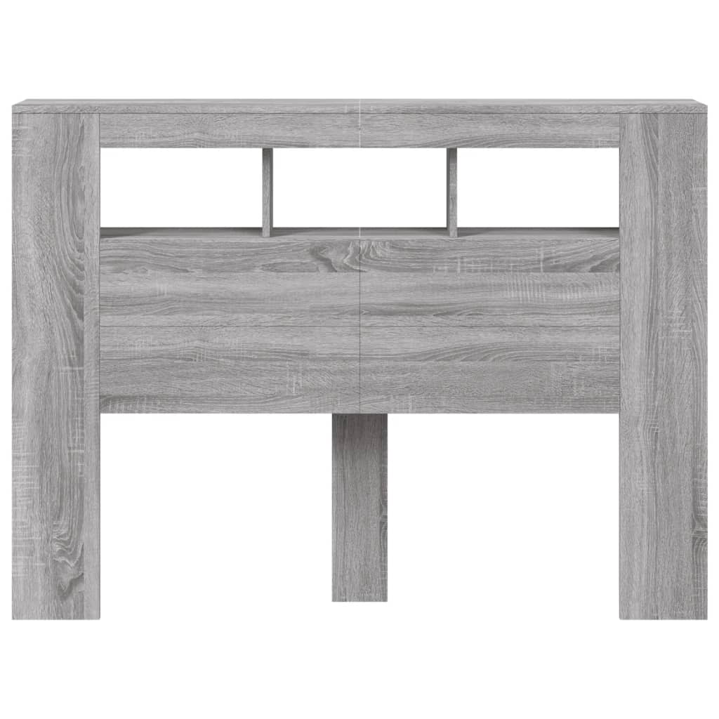 Cabeceira c/ LEDs 140x18,5x103,5 cm sonoma cinzento - Image 5