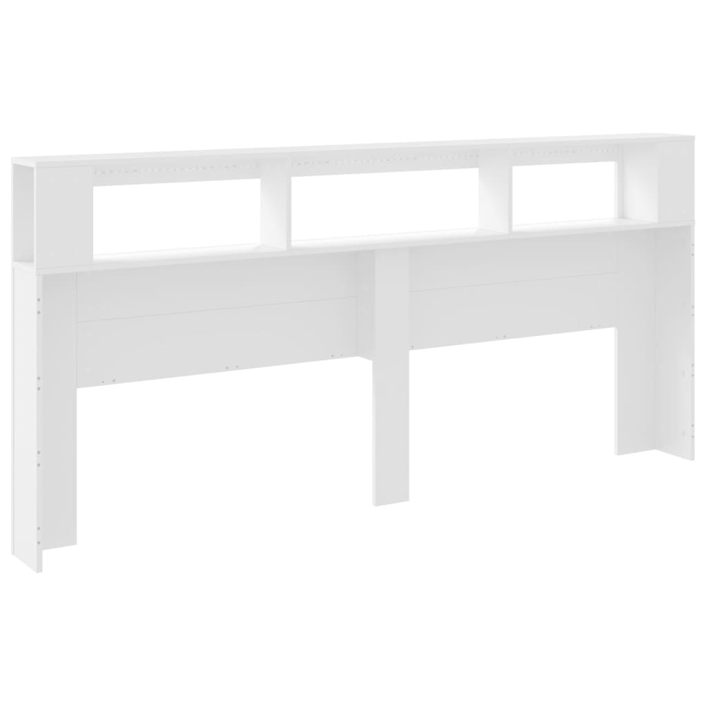 Cabeceira cama c/ LEDs 220x18,5x103,5 cm deriv. madeira branco - Image 7
