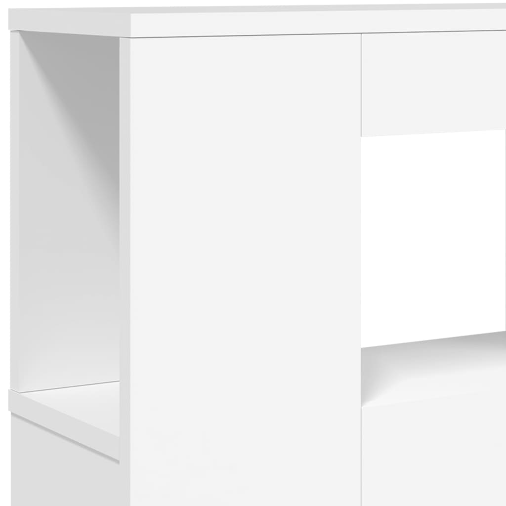 Cabeceira cama c/ LEDs 220x18,5x103,5 cm deriv. madeira branco - Image 8