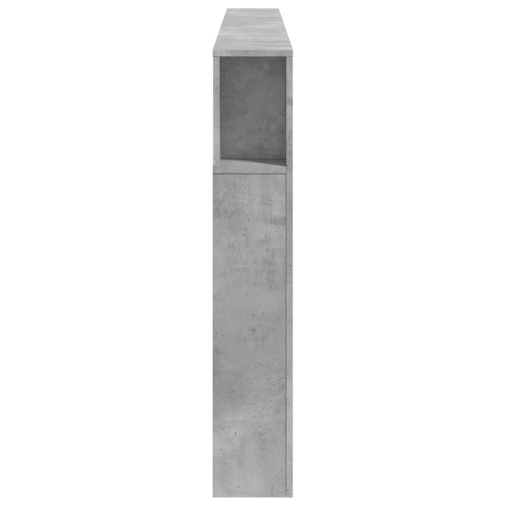 Cabeceira c/ LEDs 220x18,5x103,5 cm cinzento-cimento - Image 6