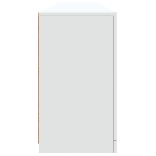 Aparador com luzes LED 202x37x67 cm branco - Image 6