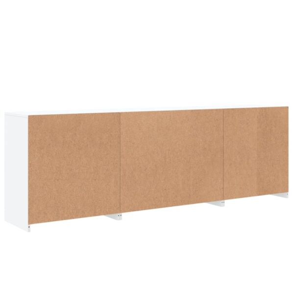 Aparador com luzes LED 202x37x67 cm branco - Image 7