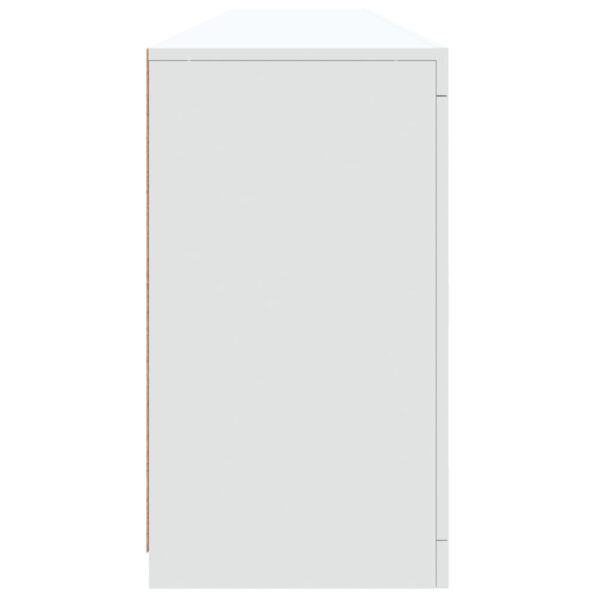 Aparador com luzes LED 202x37x67 cm branco - Image 6