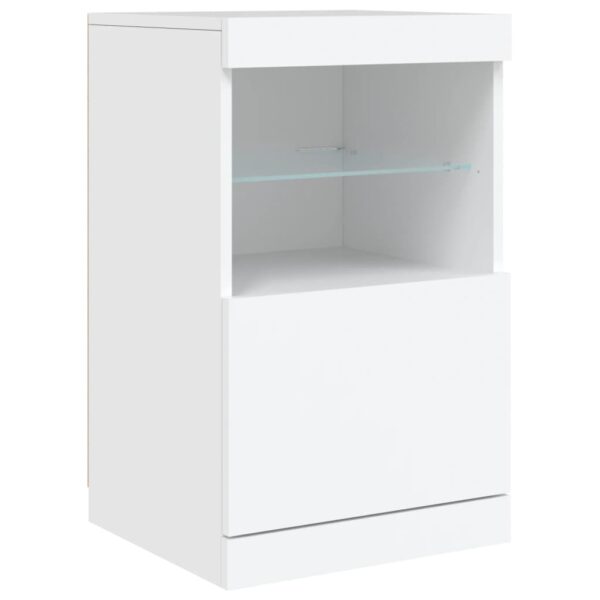 Aparador com luzes LED 164x37x67 cm branco - Image 10