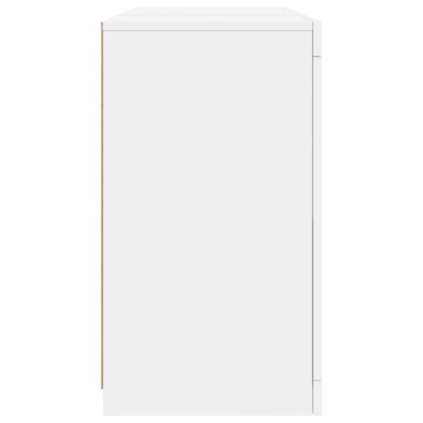 Aparador com luzes LED 123x37x67 cm branco - Image 6