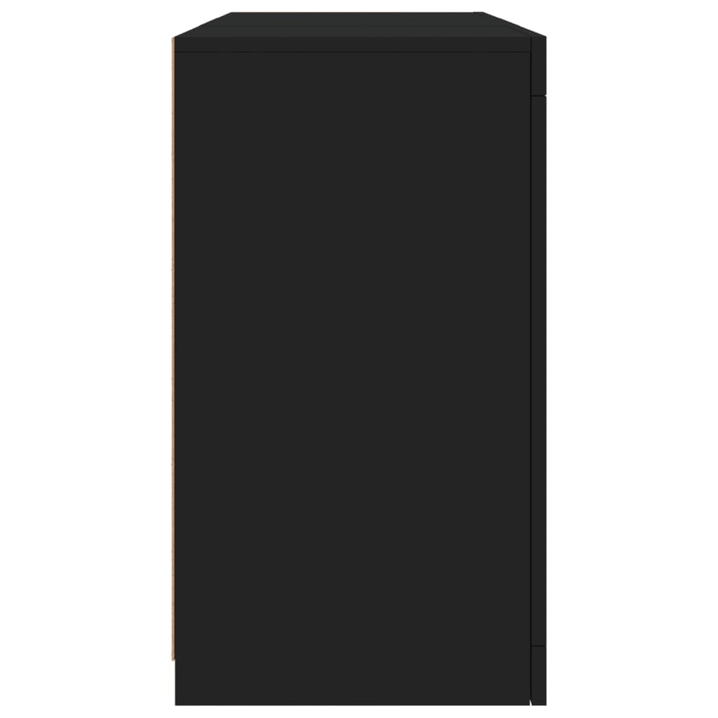Aparador com luzes LED 123x37x67 cm preto - Image 6