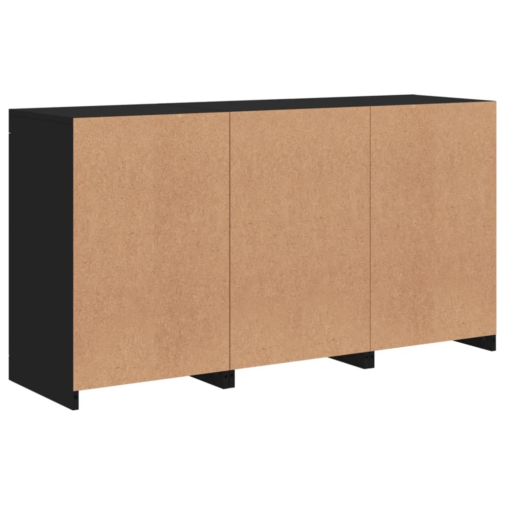 Aparador com luzes LED 123x37x67 cm preto - Image 7