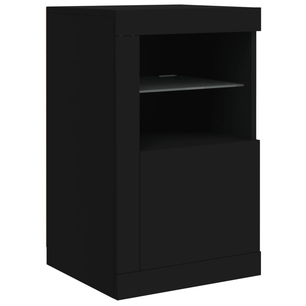 Aparador com luzes LED 123x37x67 cm preto - Image 8