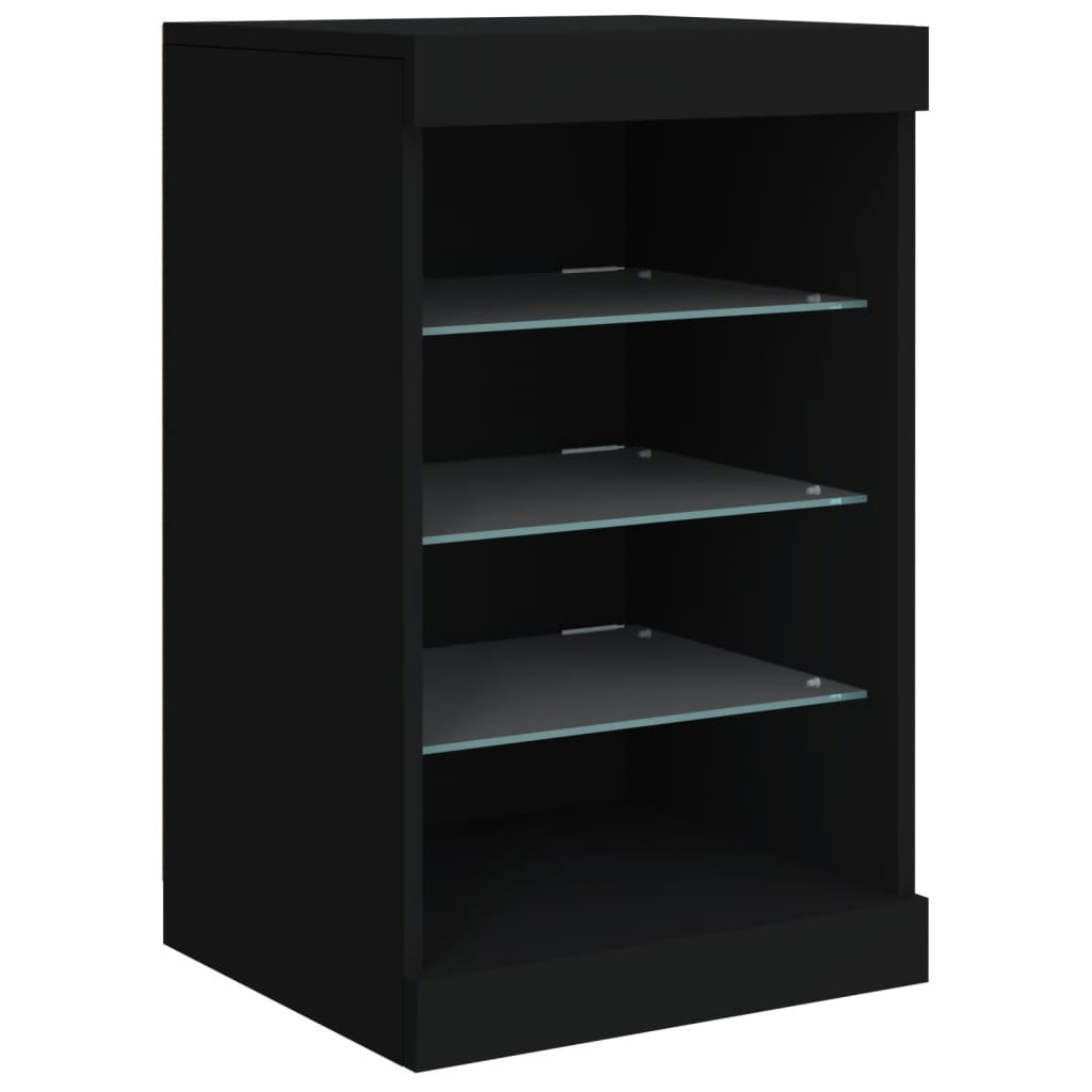 Aparador com luzes LED 123x37x67 cm preto - Image 9