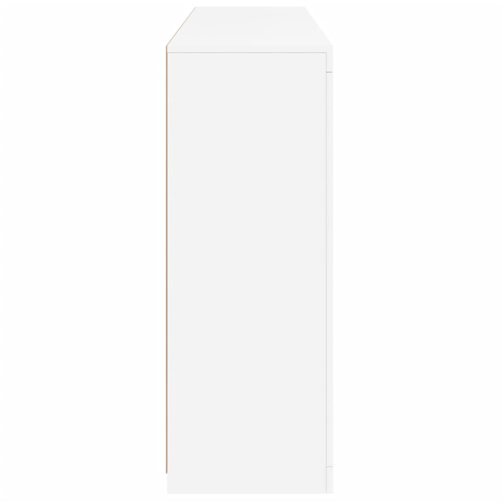 Aparadores c/ luzes LED 3 pcs derivados de madeira branco - Image 8