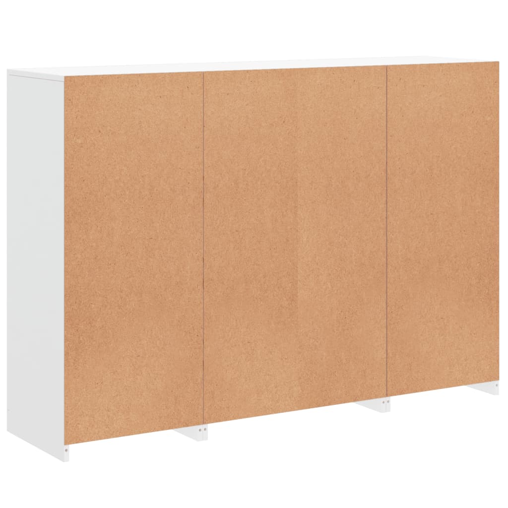 Aparadores c/ luzes LED 3 pcs derivados de madeira branco - Image 9