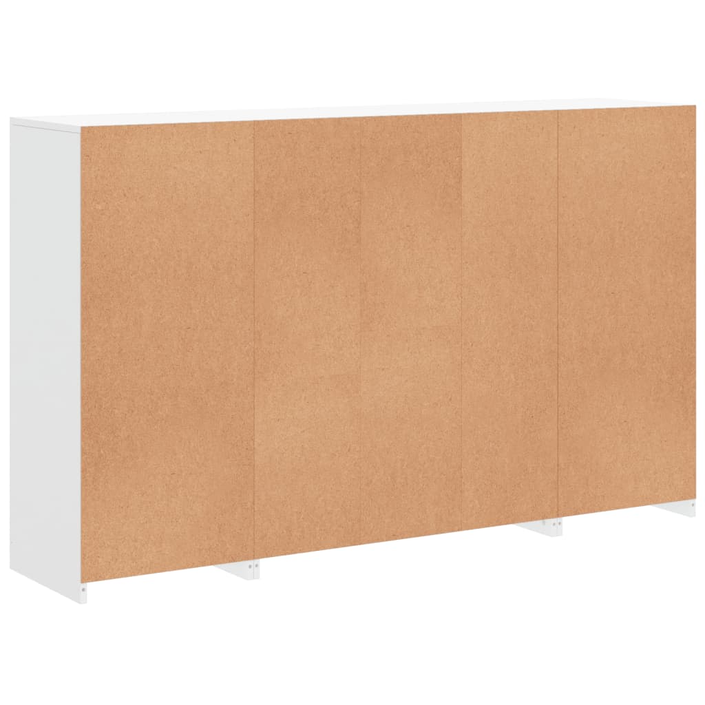 Aparadores c/ luzes LED 3 pcs derivados de madeira branco - Image 9