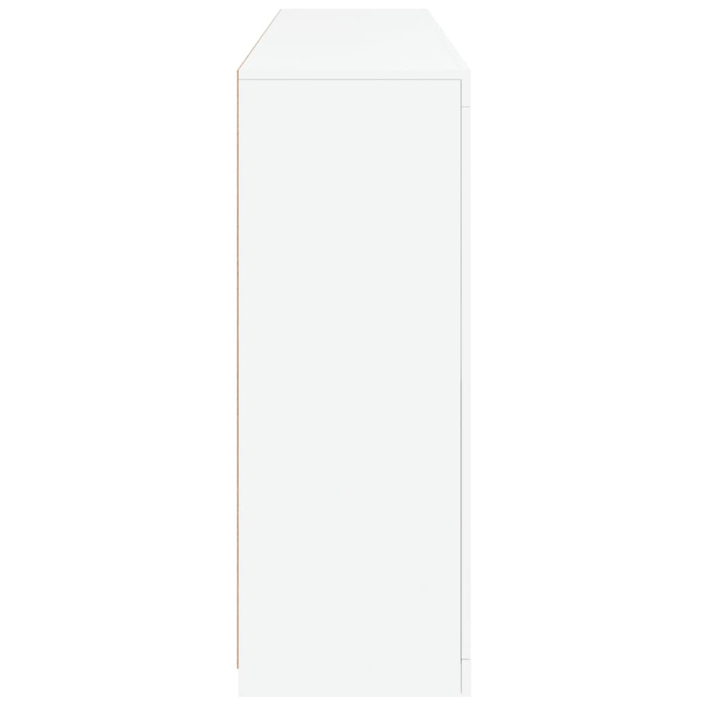 Aparador com luzes LED 162x37x100 cm branco - Image 6
