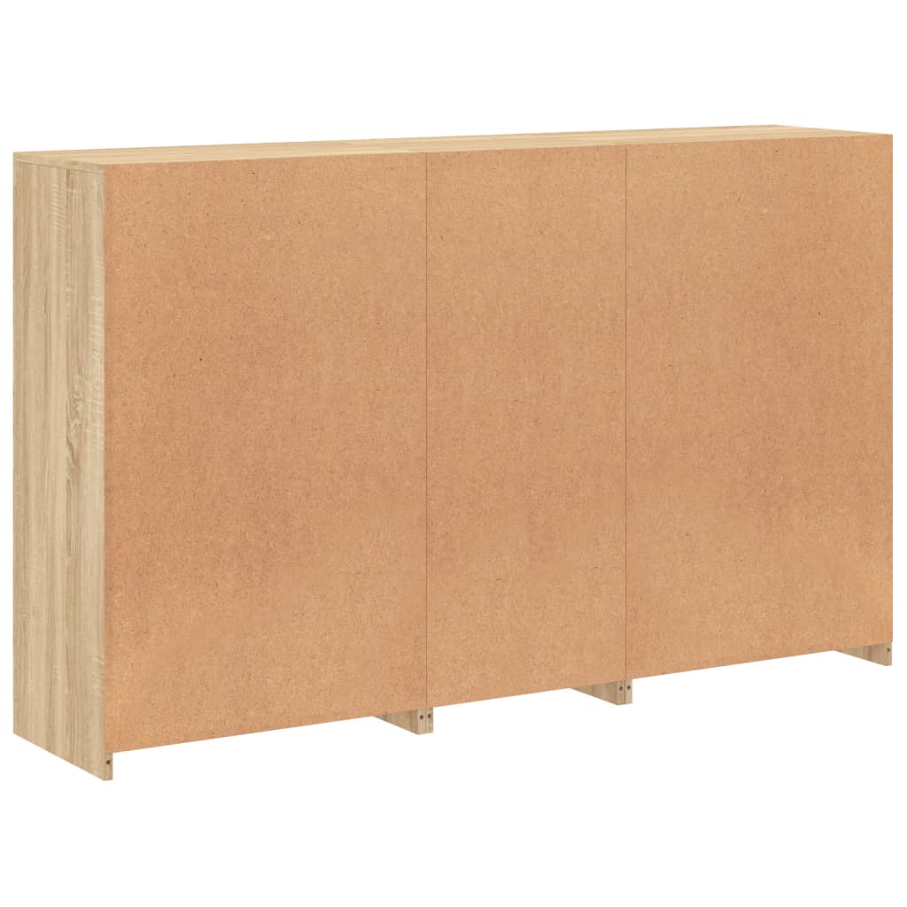Aparador com luzes LED 162x37x100 cm carvalho sonoma - Image 7