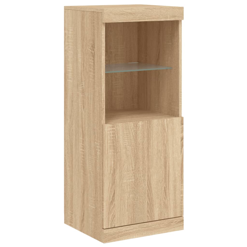 Aparador com luzes LED 162x37x100 cm carvalho sonoma - Image 8