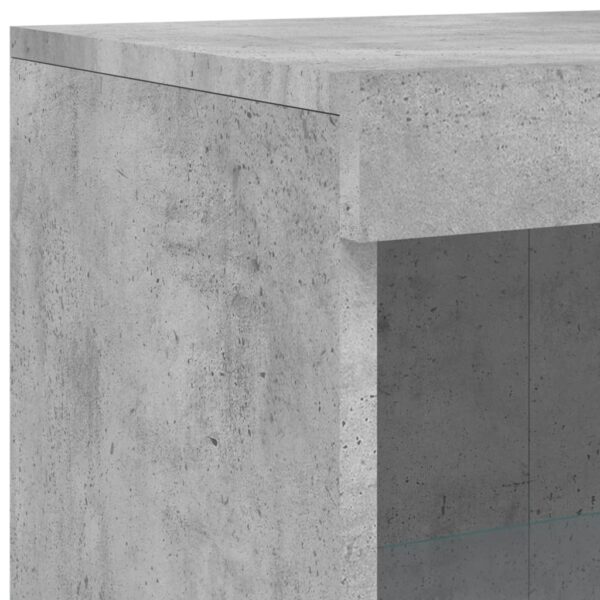 Aparador com luzes LED 162x37x100 cm cinzento cimento - Image 10