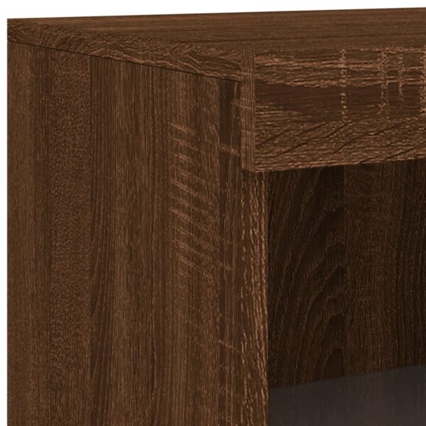 Aparador com luzes LED 162x37x100 cm carvalho castanho - Image 10