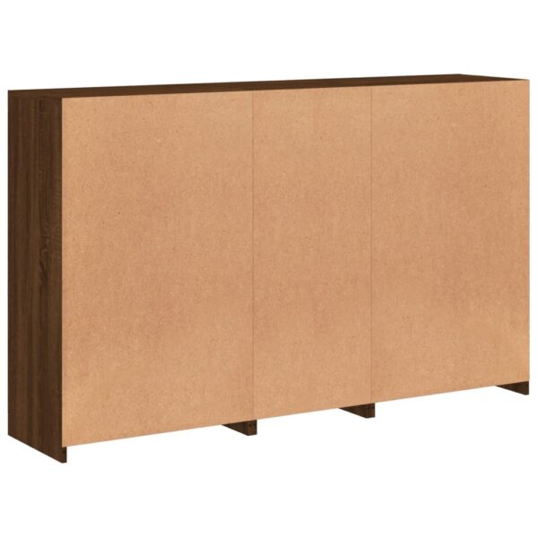 Aparador com luzes LED 162x37x100 cm carvalho castanho - Image 7