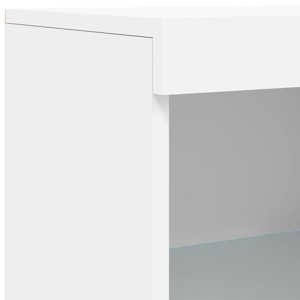 Aparador com luzes LED 162x37x100 cm branco - Image 10