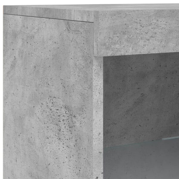 Aparador com luzes LED 162x37x100 cm cinzento cimento - Image 11