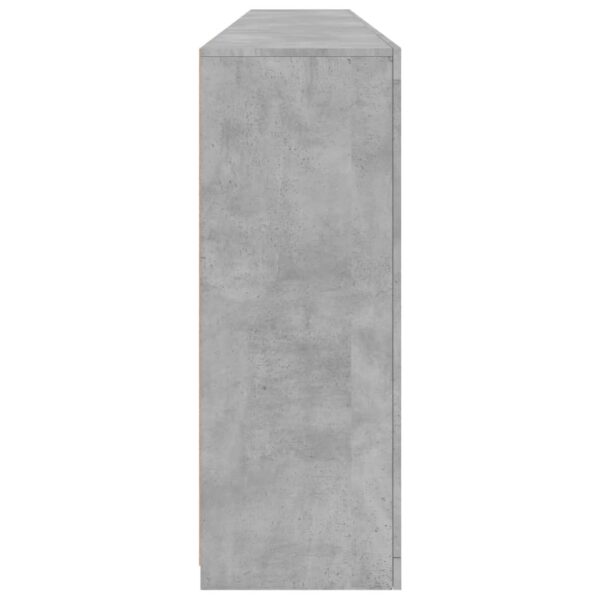 Aparador com luzes LED 162x37x100 cm cinzento cimento - Image 6